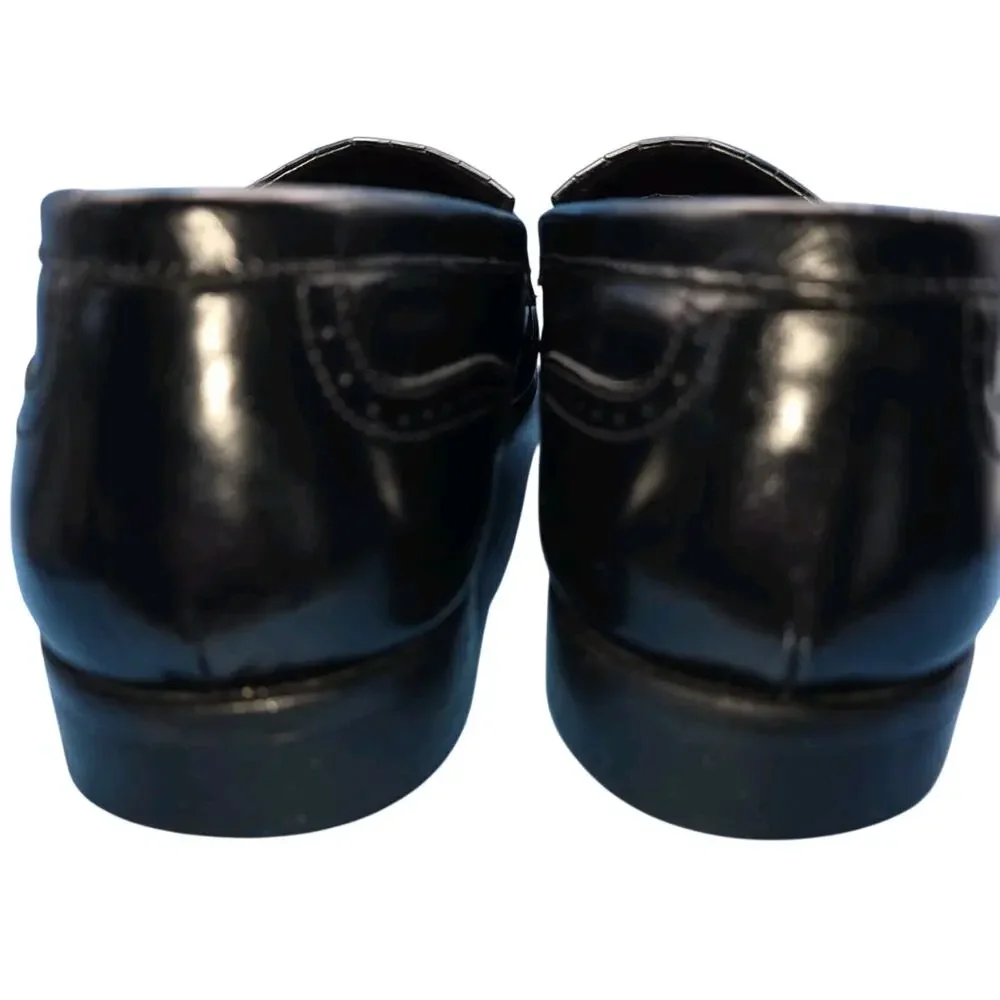 Florsheim Brinson Kiltie Tassel Loafers Men's 10.5 D Wingtip Black Leather